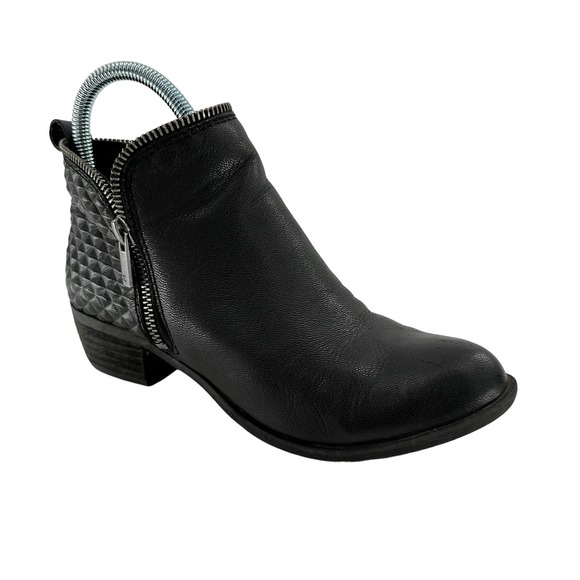 Lucky Brand Shoes - Lucky Brand Women's Short Leather Ankle Bootie (Black) - Size 6